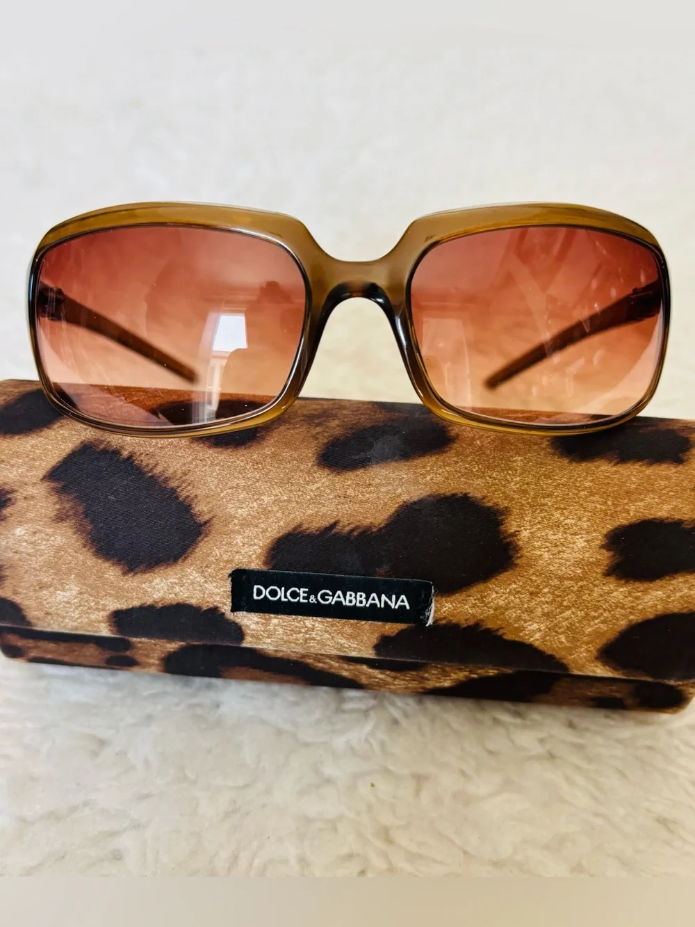 Dolce & Gabbana DG 2192 Clear Light Brown Frame Brown Gradient Sunglasses